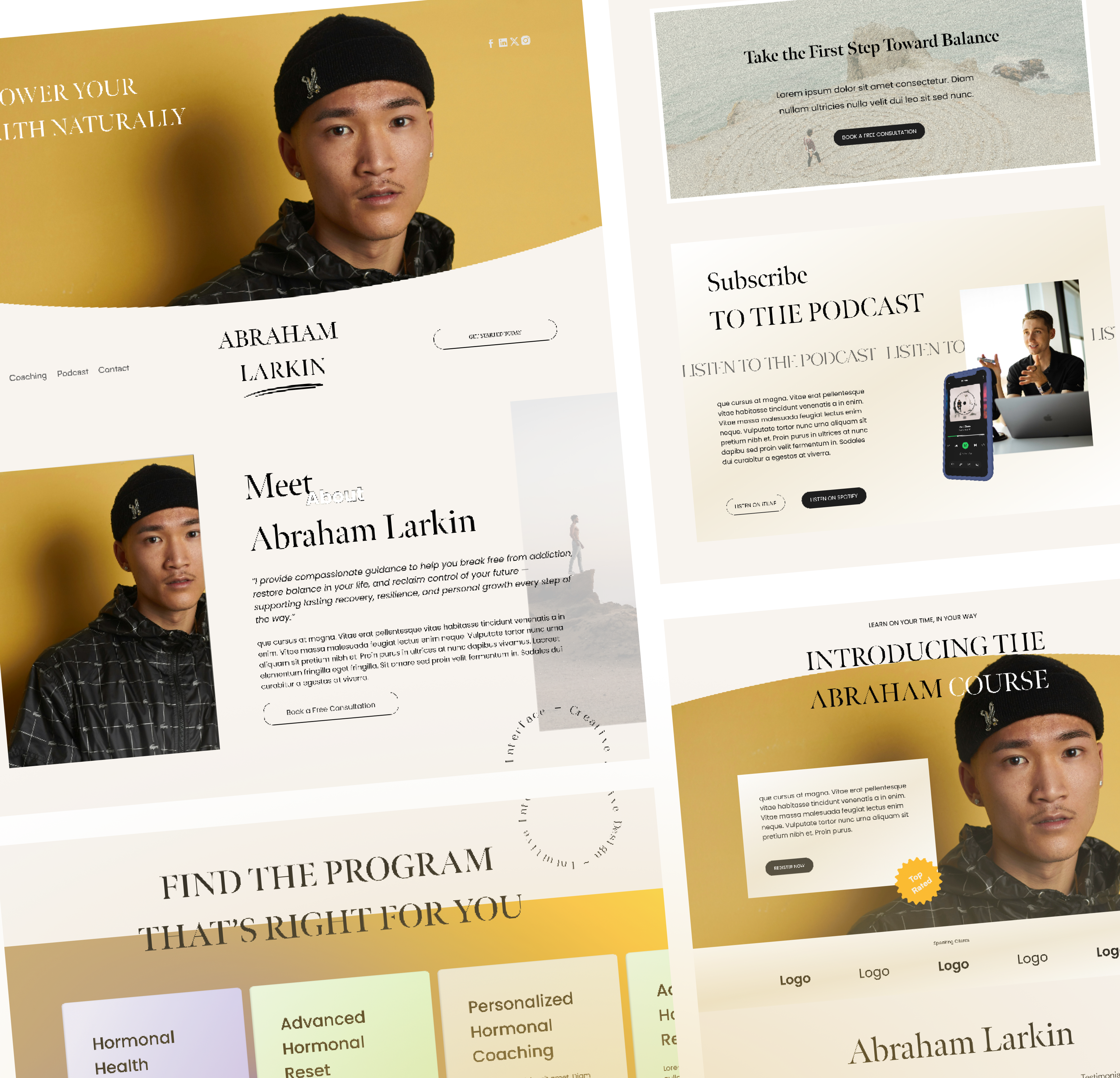 Coaching Brand Website | Elegant & Minimal Figma Design graphic design