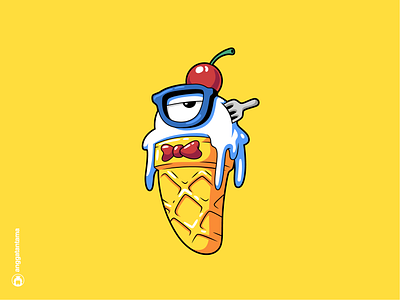 A Nicecream character desert design food fun funny ice cream illustration illustrator merch merchandise odd one eye sticker t shirt t shirtdesign tee vector vibrant weird