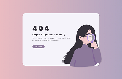 Daily UI #008 - 404 Page app daily ui design figma illustration ui