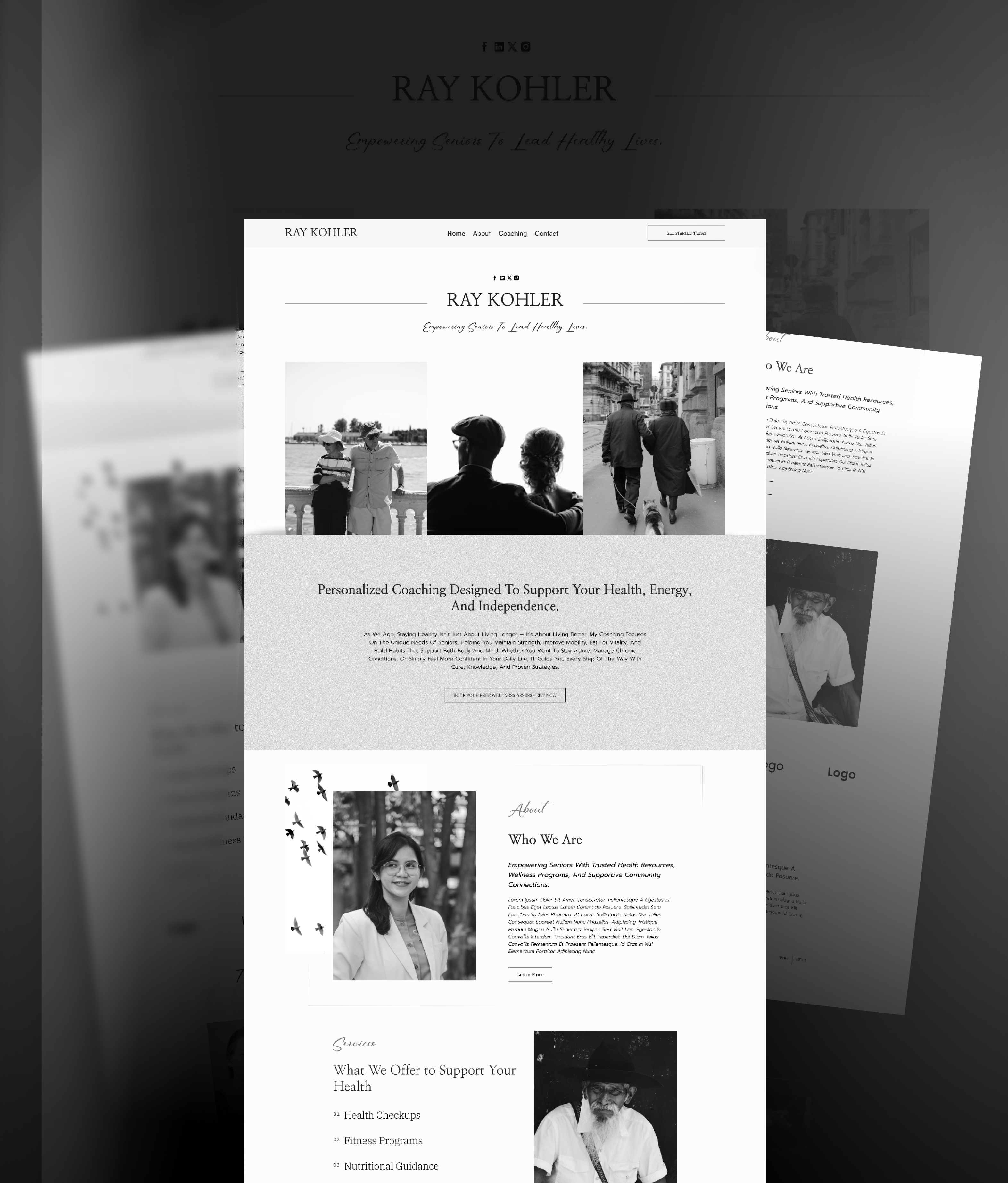 Personal Coach Website UI | Elegant & Minimal Design branding business design graphic design illustration logo minimal ui ui design ux