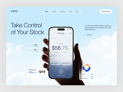 Fintech App – Payno Stock Tracking App Design analitics app app design app interface app ui fintach app fintach app design fintach stock fintech fintech mobile app design ios app mobile mobile app mobile app design modern app ui product design saas uiux
