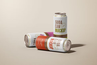 Soda Can Mockup Set design mock up mock ups mockup psd template