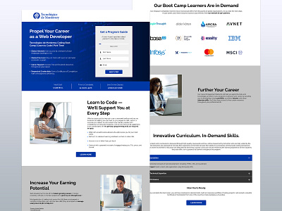 2U Landing Page Production - Tecnologico de Monterrey college continuing education digital marketing education higher ed landing page production responsive ui university ux web design web development webpage