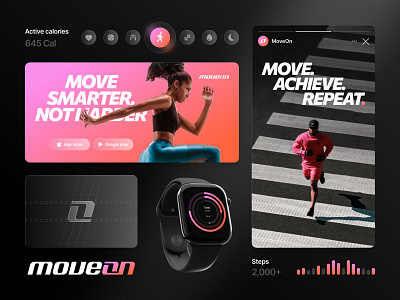 Branding for Fitness & Health Tracking brand guidelines brand identity branding design digital illustration graphic design graphicdesign identity logo logo design logo designer logo ui logotype marketing packaging poster smm vector visual identity web marketing