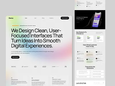 Demo - Digital Agency Website branding figma graphic design landing page template ui ui ux website uiux
