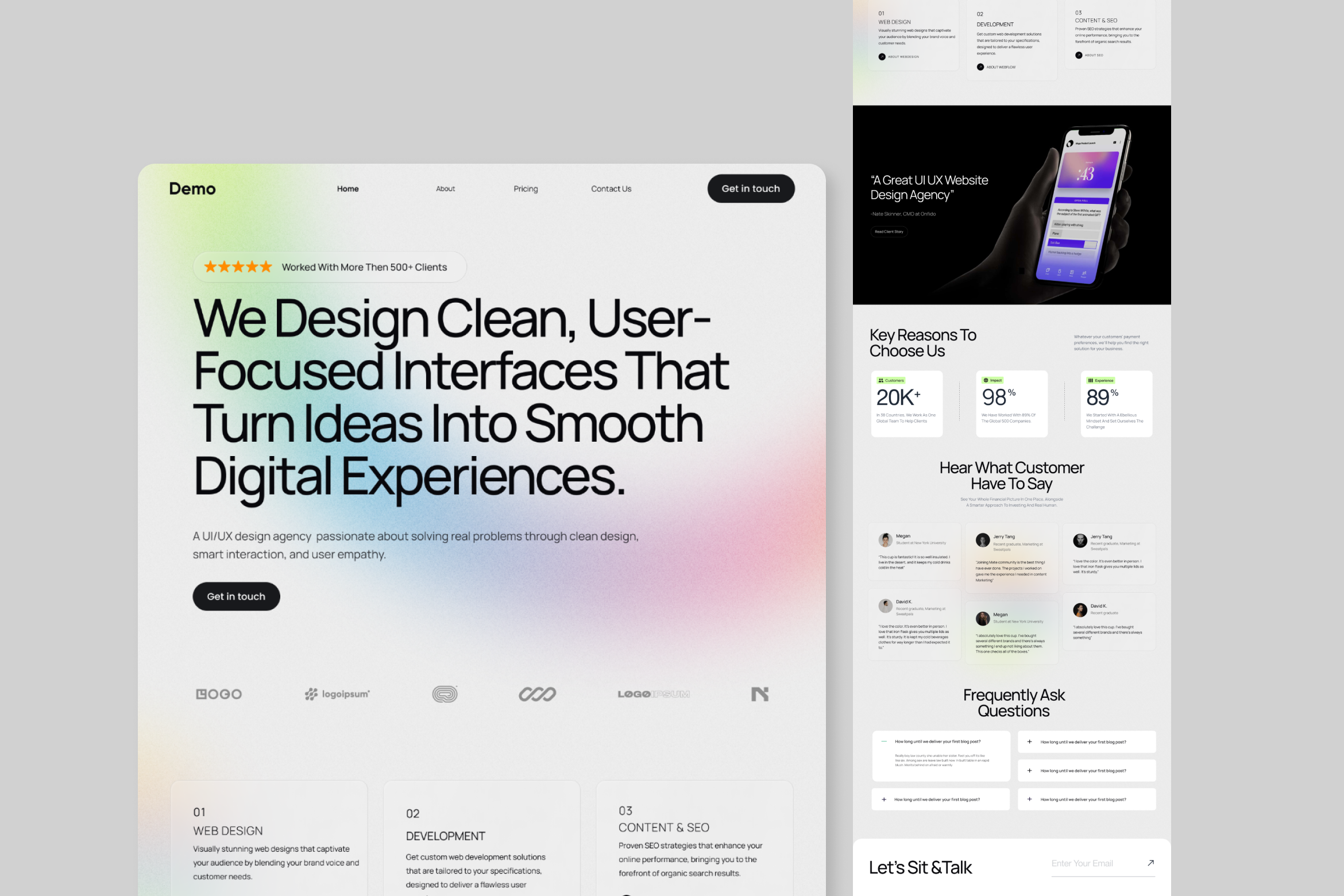 Example of Website Design & Development