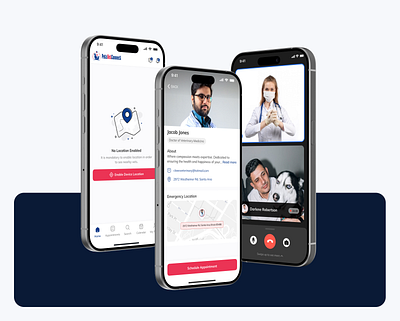 PetCare Connect – Vet & Pet Owner App appointment booking confirmed consultation emergency filters location map mobile app pending pets profile remote search subscription time slot uiux vet video call virtual voice call