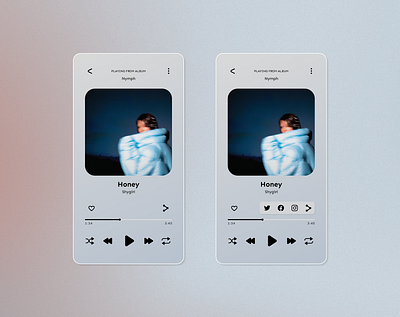 Daily UI #009 - Music Player | #010 - Social Share app daily ui design figma ui