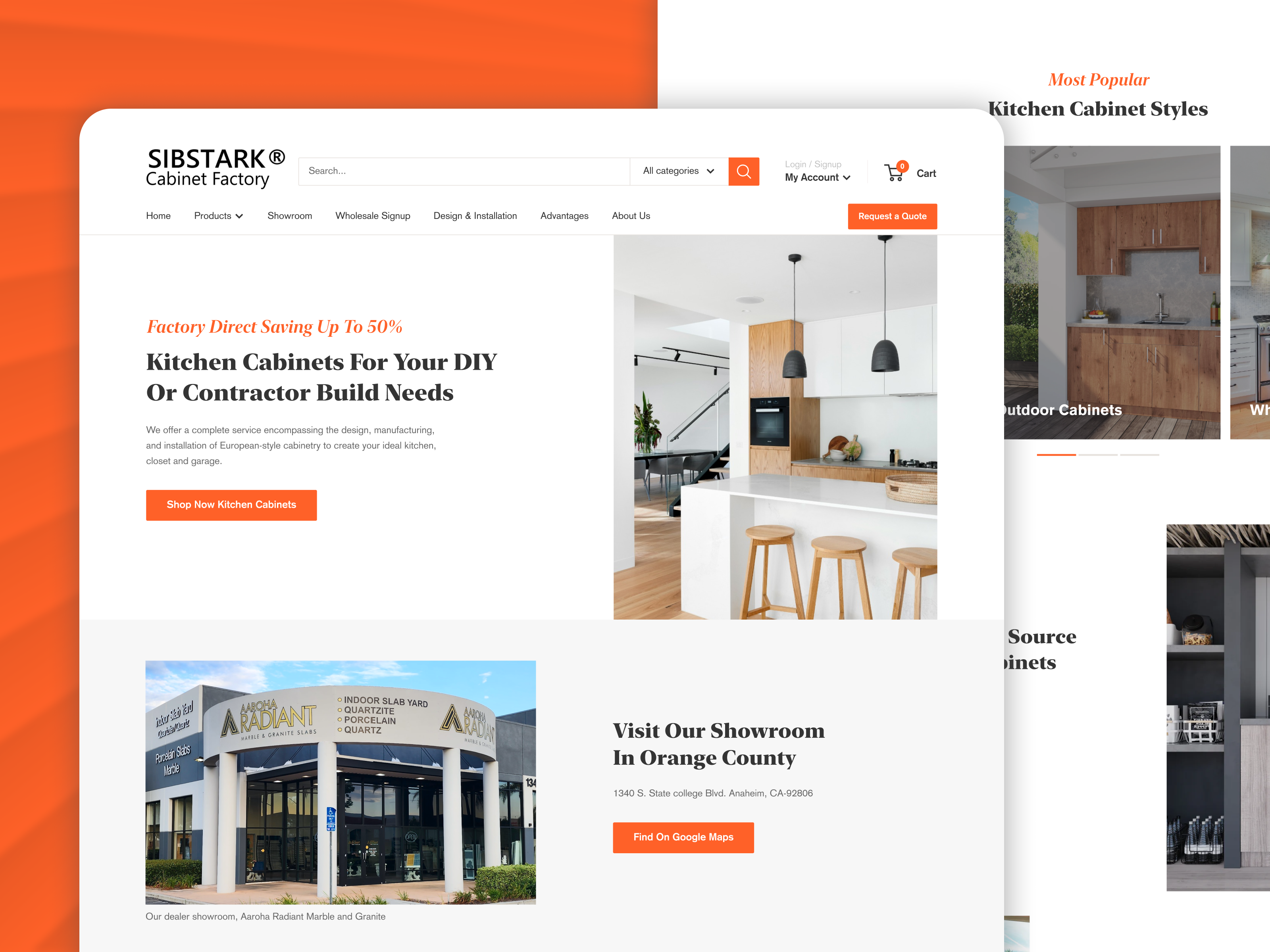 Sibstark - Home page | e-commerce website brand clean design drumncode ecommerce home page kitchen design landing page responsive trust ui uiux ux web web design web development website