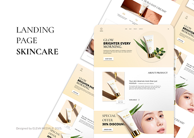 DESIGN LANDING PAGE - SKINCARE design web skincare designshowcase graphic design landing page design skincare landingpage uiuxdesign webdesigninspiration website websiteaesthetic websiteportfolio