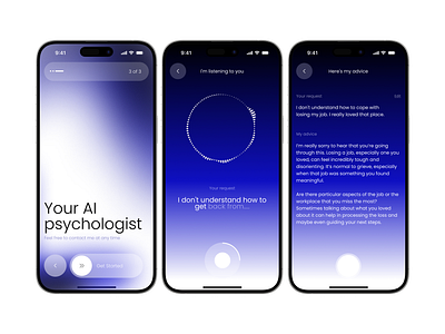 AI Psychologist App UI app prototype