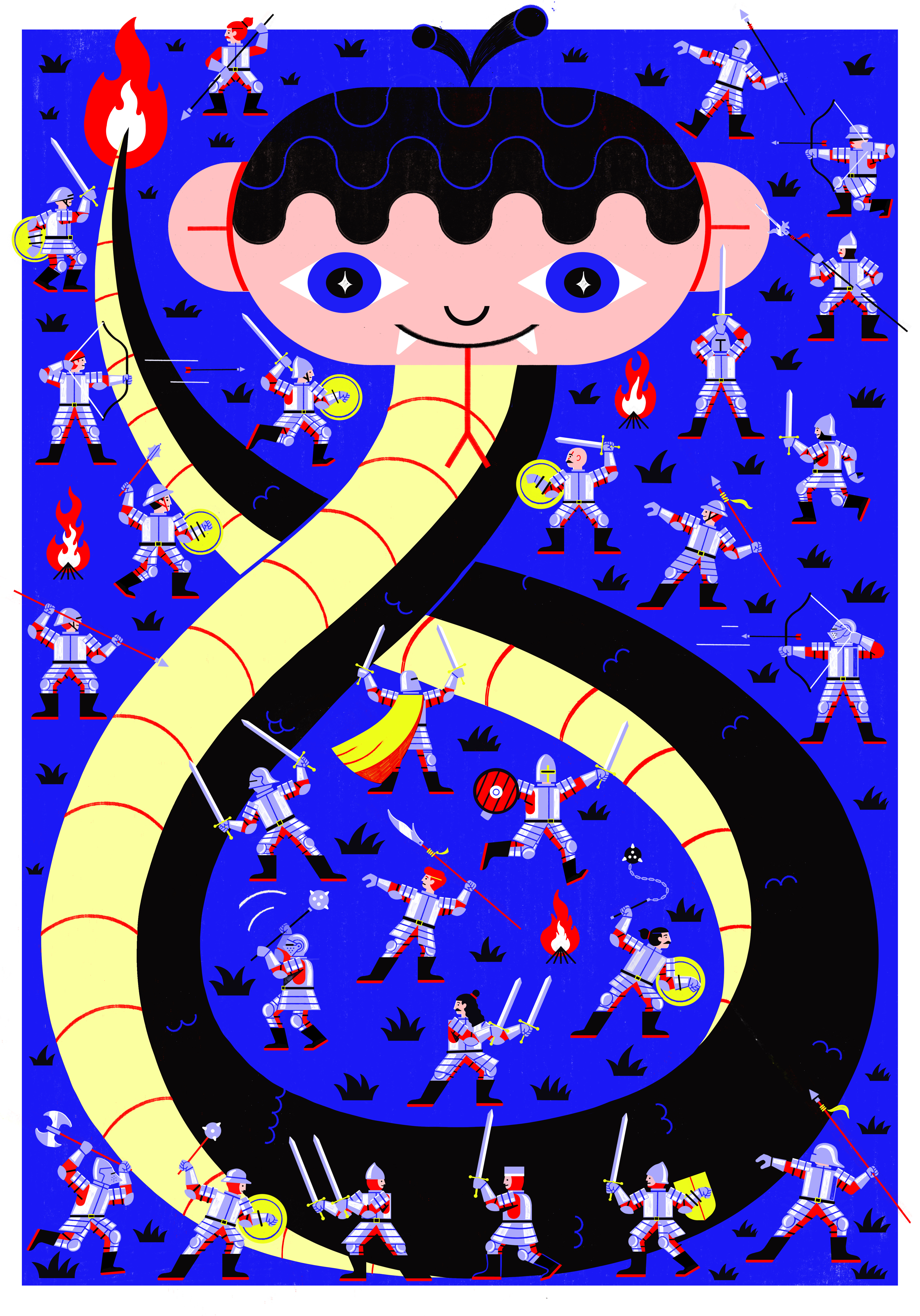 Snake in the grass 2025 art colour design digital art editorial illustration illustration print