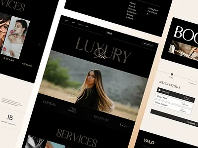 Luxury Salon Website creative direction
