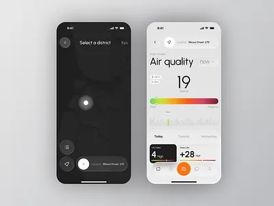 Air Quality Monitoring App UI app prototype