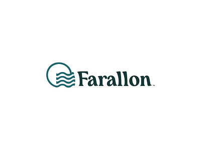 Farallon Logo eco friendly logo minimal modern relaxed soap sun sustainable water waves wind