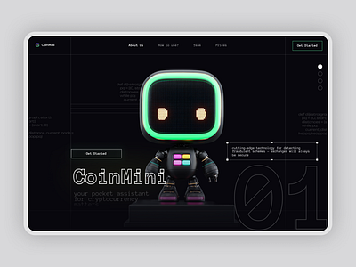 AI Robot Landing Page UI web prototype