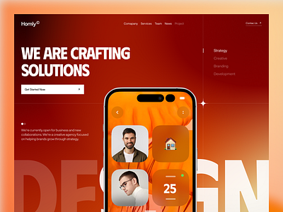 Homly© agency creative agency landing page marketing agency portfolio service web web design webflow website