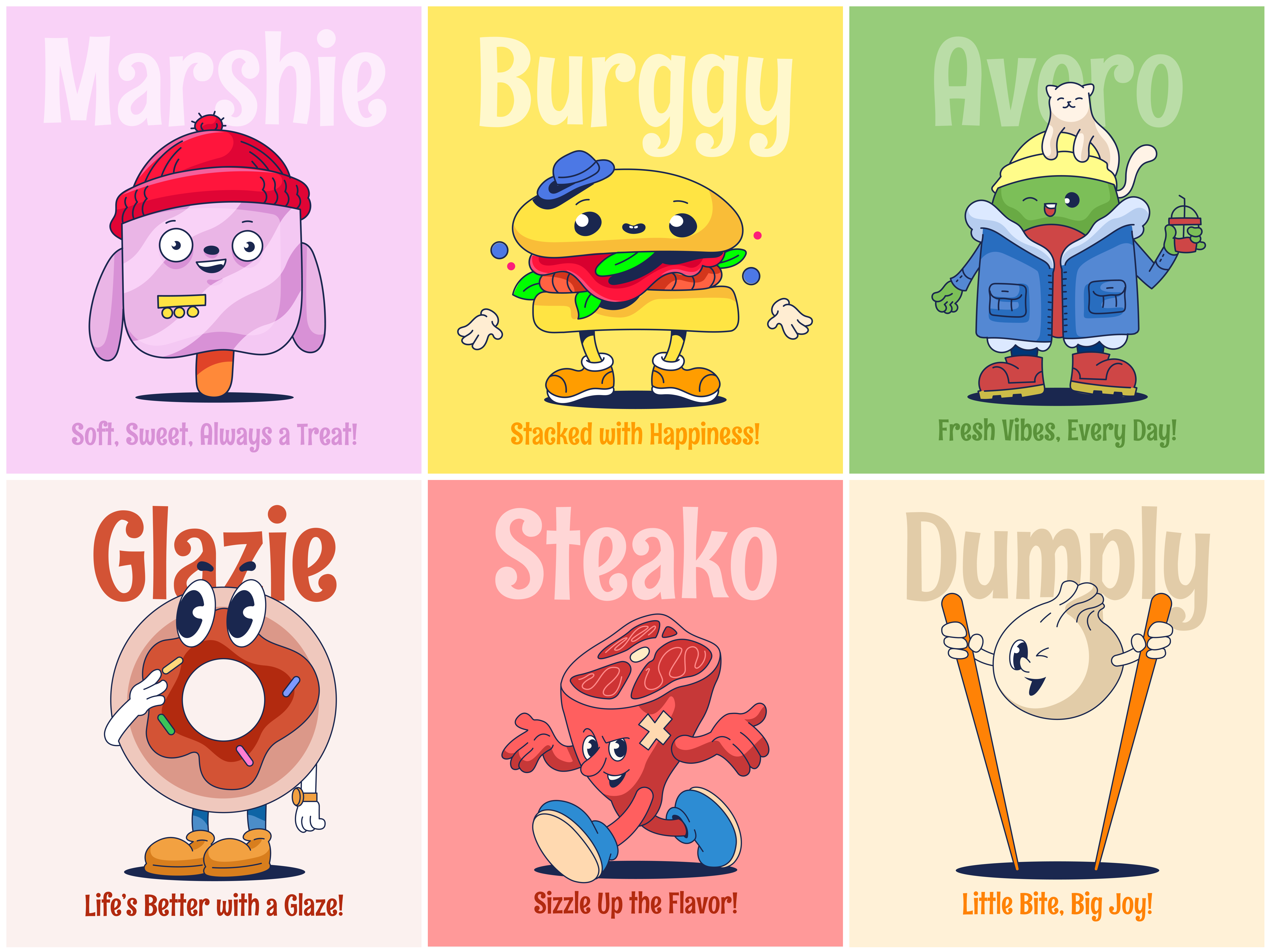 ZuZu Mart Illustration - Snack Squad Character Design brand illustration branding design character character design graphic design illustration illustration design illustrator logo illustration mart mascot illustration product design vector vector illustration