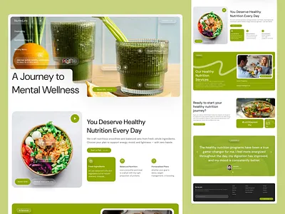 Healthy Nutrition Website 🥗 activity fitness health healthtech landing page ui ux website