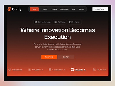 Creative Agency Website Design branding creativeagency dashboard ui designagency digitalagency figmadesign freeconsultation letscollaborate logo studiovibes ui uiux uiuxdesign uiuxdesigner userexperience uxprocess webdesignexperts