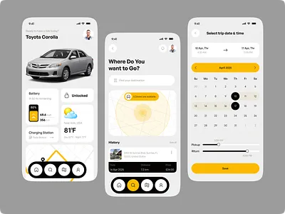 RideCab - Online Taxi App 🚖 car carpooling driver driver service maps mobile app mobile design ride app ride hailing app rider taxi taxi app taxi booking taxi booking app trip uber uber design ui user interface ux design
