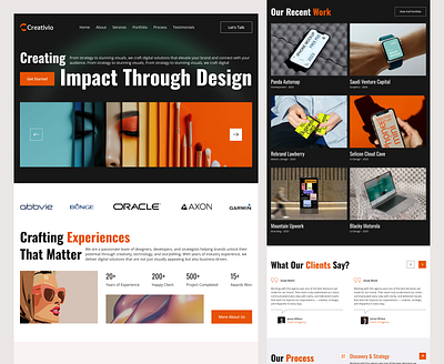 Creativio Agency Landing Page Design brandidentity branding creativeagency creativestudio designinspiration designportfolio interface landing page landingpage minimaldesign moderndesign motion graphics motiondesign ui uiuxdesign ux design uxdesign visualdesign webdesign webdevelopment