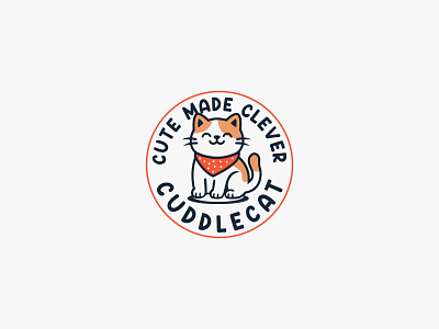 Cute Cat Simple Mascot Logo cat logo cat mascot