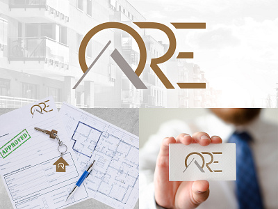 Logo Design for QRE architecture brand branding design digital digital art graphic design icon icon design identity branding interior design lettermark logo logo design luxury minimal modern real estate wordmark