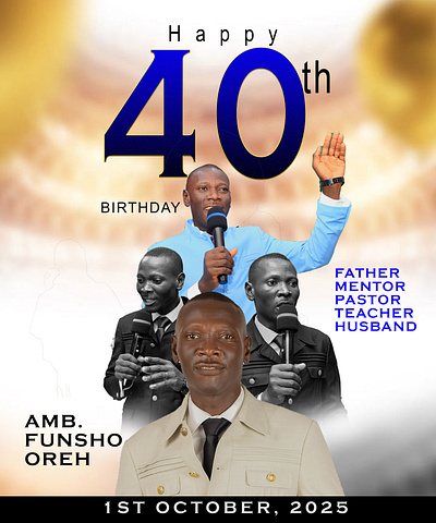 BIRTHDAY DESIGN: AMB FUNSHO OREH branding graphic design logo