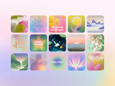 Mindful Daily Reflection Widgets for Mobile App 🌿✨ android widget component gradient ios widget mobile app mobile app widgets phone product design reflextion soft ui widget design widget interface widget ui widgets women app