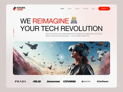 Futura Core Website agency ai ai technology b2b branding business clean creative creative agency design digital marketing landing page marketing service technology ui ux web web design website