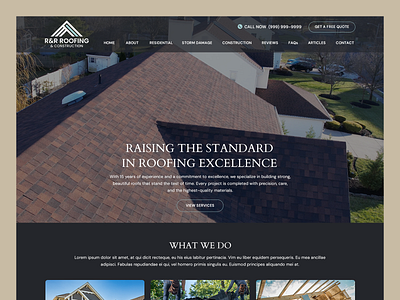 R&R Roofing and Construction // Web Design construction home house property remodeling renovation residential roof roofing storm damage web design