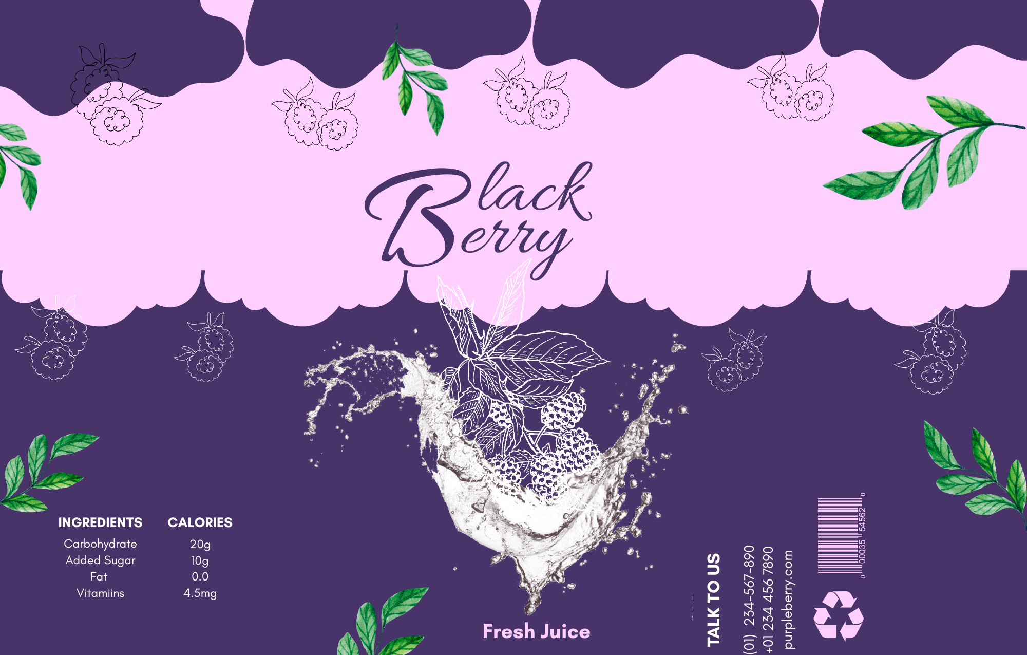 Blackberry Juice 3D Can Packaging 3d 3d mockup animation branding canva digital product graphic design juice can pacdora product design ui