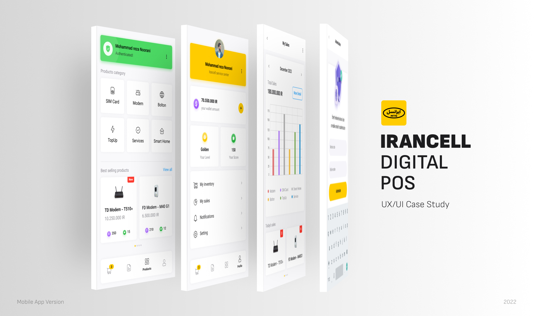 App Design of "IRANCELL" Digital POS app ui appdesign application case study digital pos icon intractiondesign irancell minimall mohammadrezanoorani mtn ui user experience user interface ux uxd