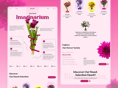 Blossomia UI blossam cold flower flower related ui minimilistic pink theme ui simple ui ui