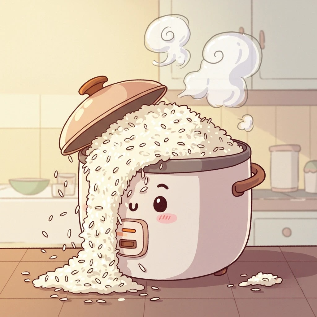 A cute cartoon rice cooker character 3d animation app branding card design font graphic design icon idea illustration logo motion graphics pattern plant sign typography ui ux vector