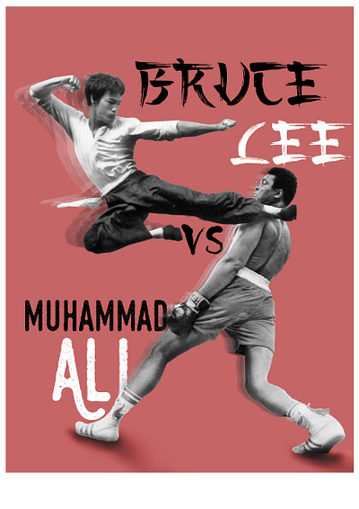 Bruce Lee vs Muhammad Ali graphic design