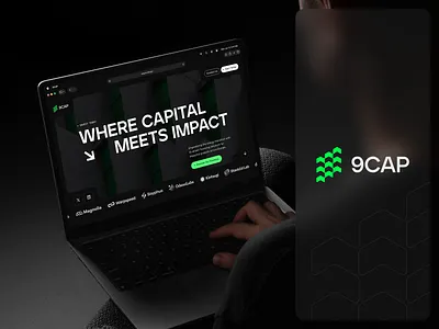 9CAP • Website Design conversion dark fintech hero section investing neon green startup sustainable finance ui venture capital wealthtech web design web page website wegrow