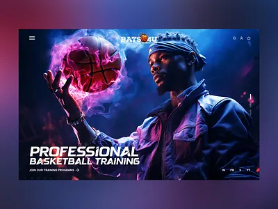 Bats4u Web Ui Landing Shot ai animation basketball branding design graphic design illustration photography ui ui design ux ux design web design