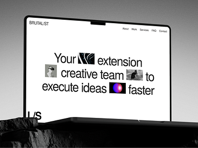 Creative Agency Website — Brutalist Layout, Bold Identity agency bold brutalist creative design framer landing page minimal modern studio template ui web design webflow website