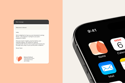 Brand Identity for Numa app app brand brand identity design digital graph identity illustration layout post partum swedish typography ui website