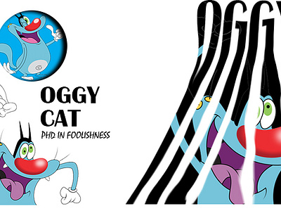 OGGY THE CAT cockroaches design highlight make oggy portrait poster