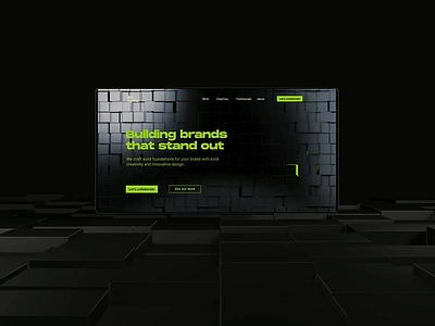 3D hero page animation 3d animation concept design hero landing spline ui web