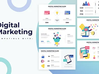 Digital Marketing Google Slides Infographics design google slide keynote powerpoint presentation slide slides template