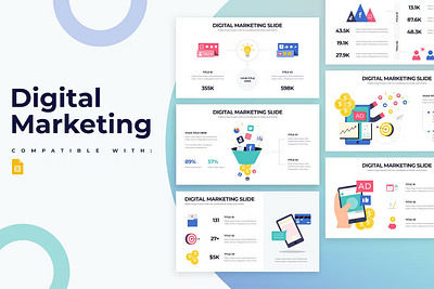 Digital Marketing Google Slides Infographics design google slide keynote powerpoint presentation slide slides template