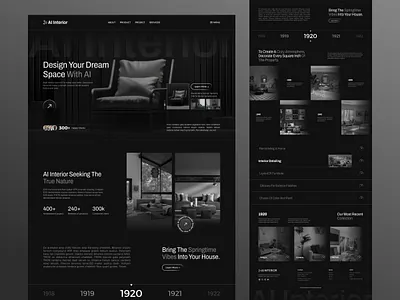 AI Interior – AI Interior Design Generator | Modern Landing Page ai ai landing page artificial intelligence design interior furniture graphic design home page interior interior design landing page machine learning modern ui ui design ux web web design website website design