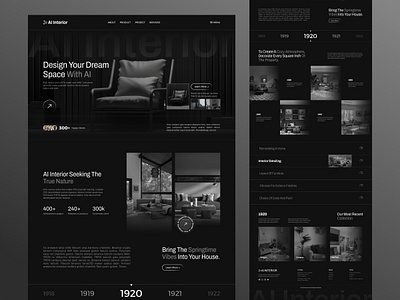 AI Interior – AI Interior Design Generator | Modern Landing Page ai ai landing page artificial intelligence design interior furniture graphic design home page interior interior design landing page machine learning modern ui ui design ux web web design website website design