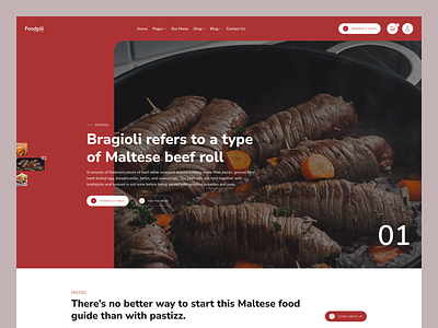 Foodpie Restaurant Website Landing Page Design restaurant website