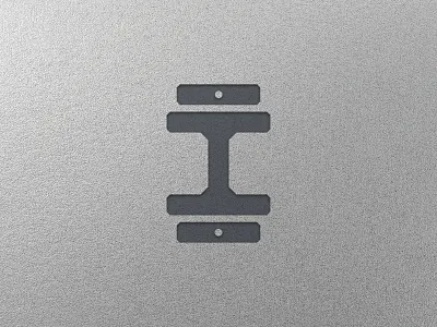 I — Weight Stack equipment fitness gym i icon letter logo logomark mark symbol weight stack weights
