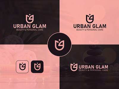 U & G lettermark Urban Glam logo beauty logo design beauty studio branding brand branding clean aesthetic logo design cosmetics brand identity design fashion beauty logo glamour logo design icon logo luxury monogram logo luxury skincare logo minimal feminine logo modern beauty brand logo modern monogram logo personal care branding spa and wellness logo u g letter logo